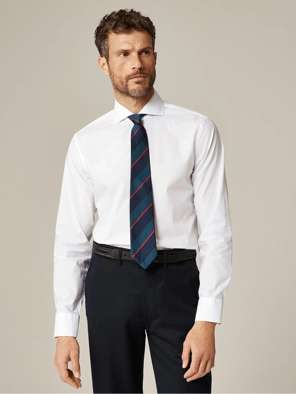 J. CREW Ludlow Premium fine cotton dress shirt in White 17/34 NWT $148 BM493